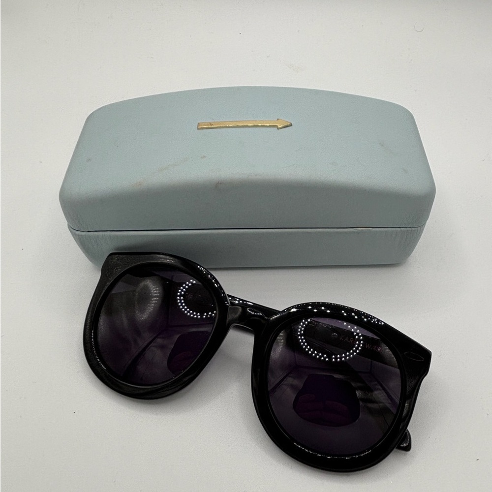 Karen Walker Black Sunglasses with Case